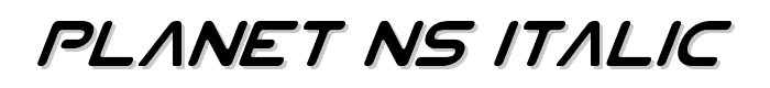 Planet NS Italic font